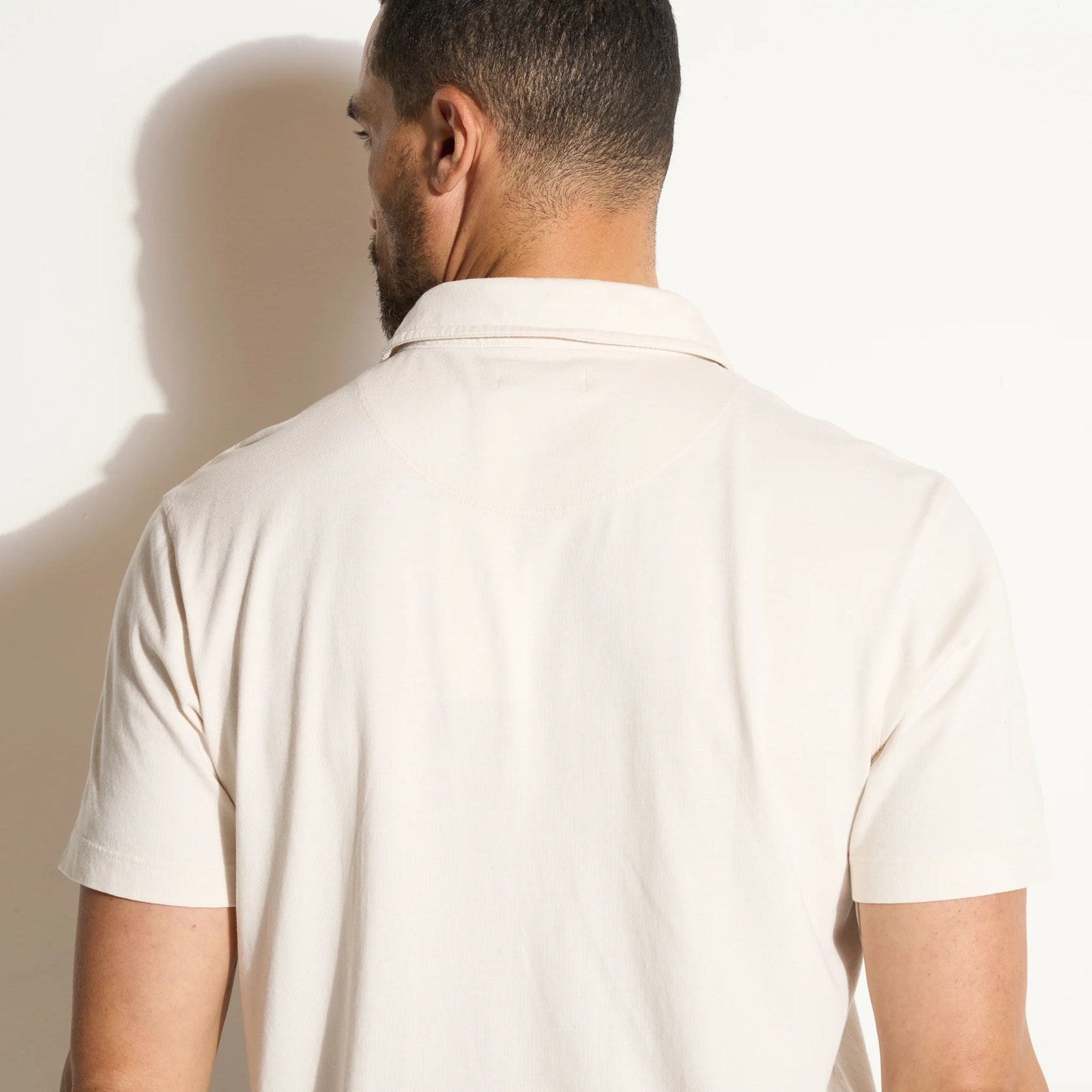 Rowan Men's Henderson Short Sleeve Polo Shirt In Vintage White (Cream) — image 4 of 8